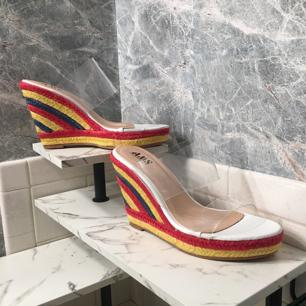 ams espadrille wedge sandal size 10 - Picture 6 of 8